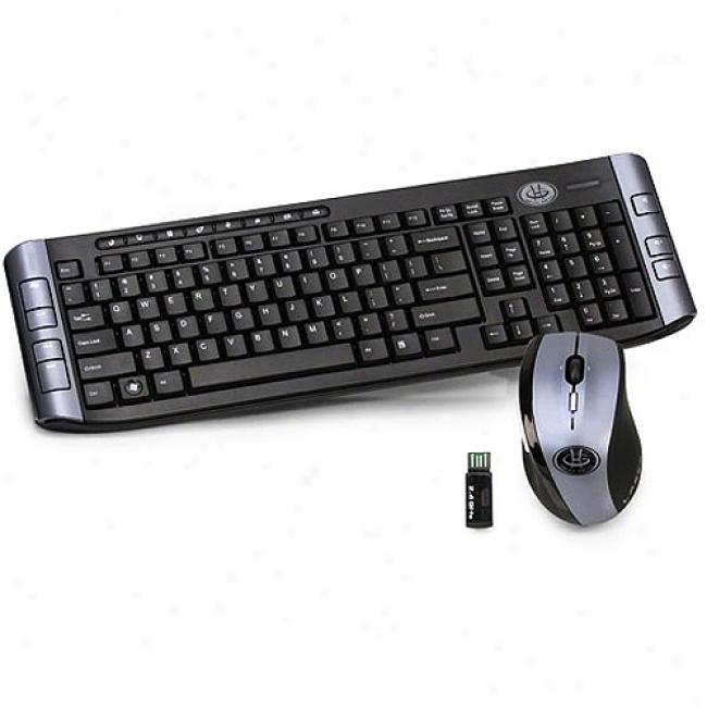 Gear Head 2.4 Ghz Wireless Keyboard And Laser Tilt-wheel Mouse, Kbl7590w