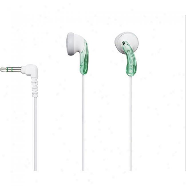 Green Fashion Earbud Headphones