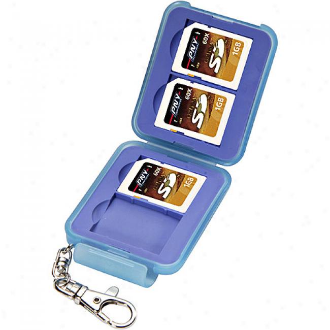 Hakuba Plastic Digital Memory Case For 4 Sd Memory Cards