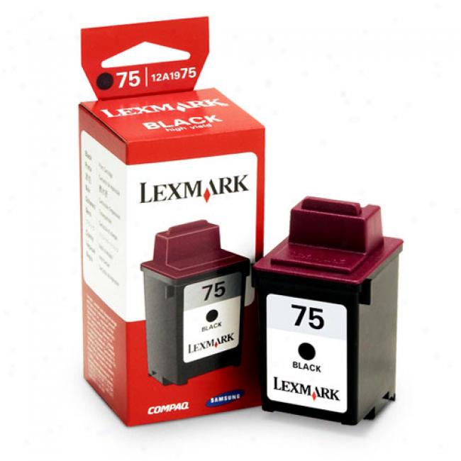 High Yield, High Resolution Ink Cartridge, Black, Lexmark 12a1975