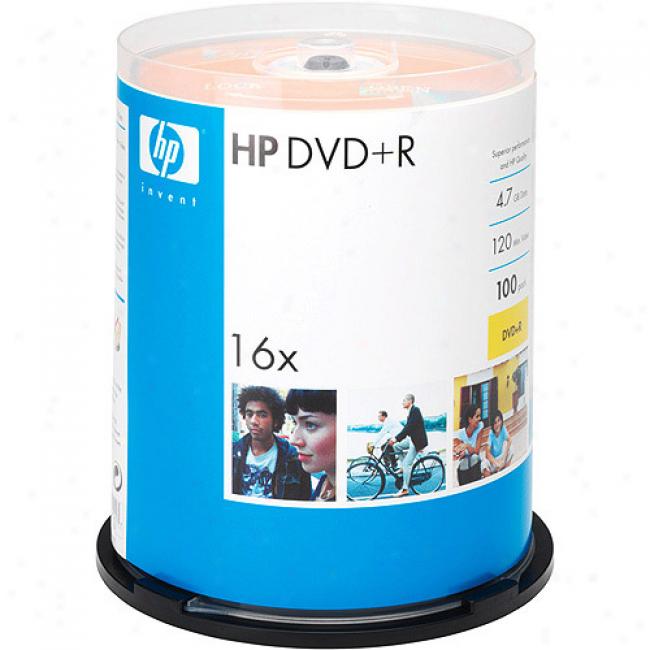 Hp 16x Write-once Dvd+r Spindle - 100 Disc Spindle