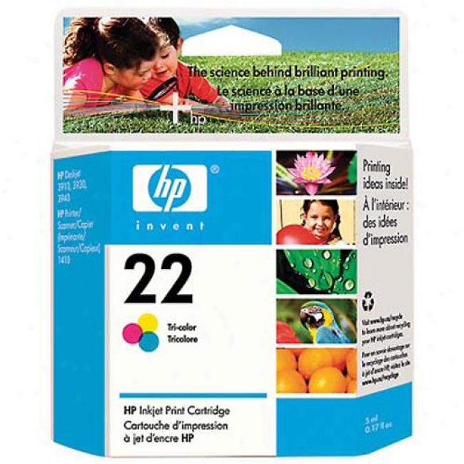 Hp 22 Tri-color Inkjet Print Cartridge, C9352an
