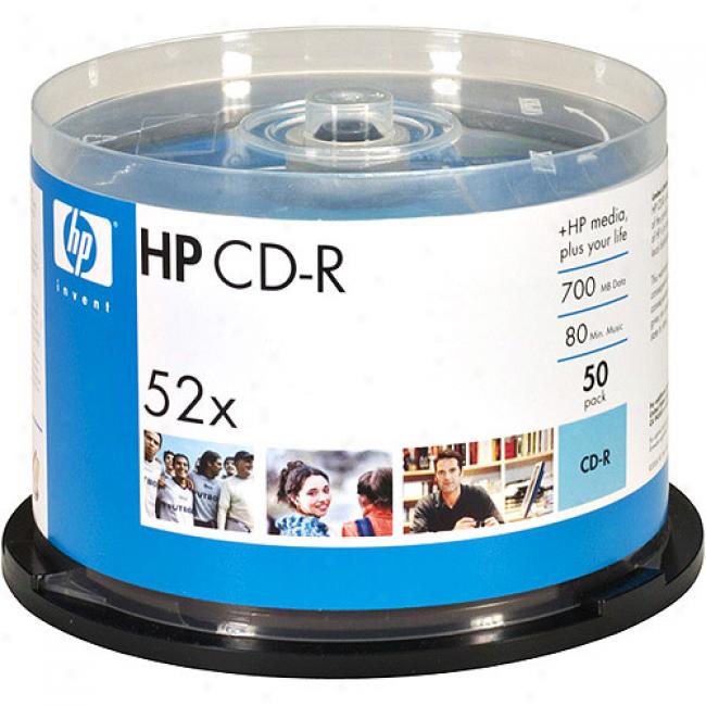 Hp 52x Write-once Cd-r Slindle - 50 Disc Spindle