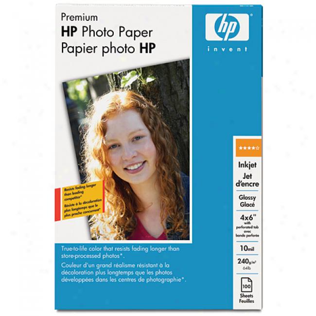 Hp Q1989a Premium Photo Paper, Gloossy (60 Sheets, 4 X 6