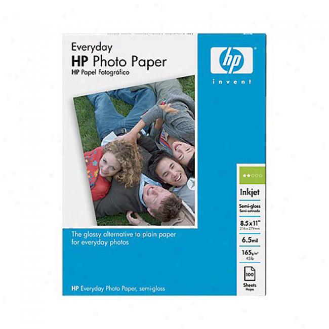 Hp Q2509a Everyday Photo Paper, Semi-gloss (100 Sheets, 8.5 X 11