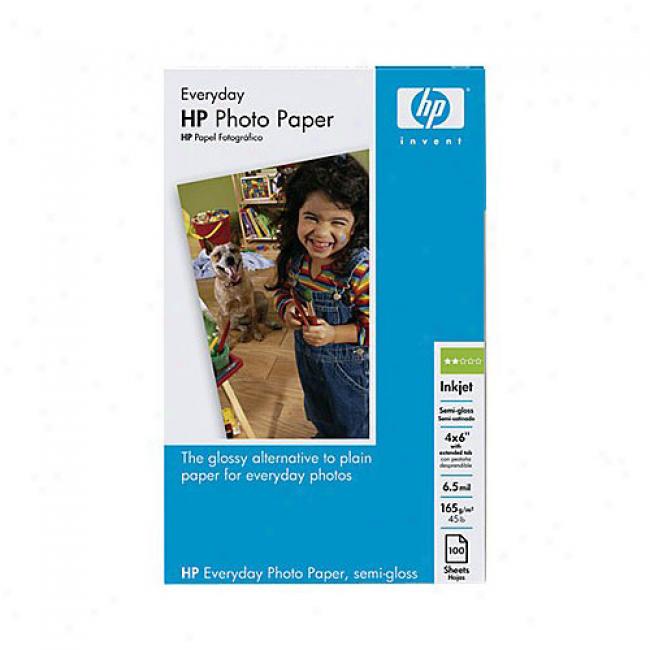 Hp Q5440a Everyday Photo Paper, Semi-gloss (100 Sheets, 4