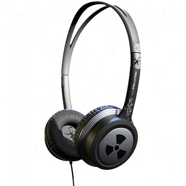 Ifrogz Ear Pollution Toxix Headphones, Silver/black