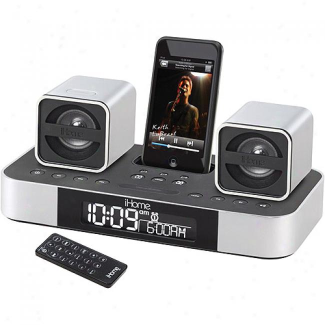 Ihome 2.1 Micro Bookshelf Stereo System With Subwoofer For Ipod, Ih51brc