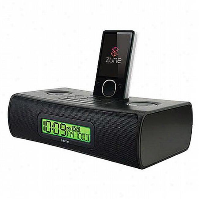 Ihome Dual Alarm Clock For Your Zune With Remote Control & Am/fm Presets