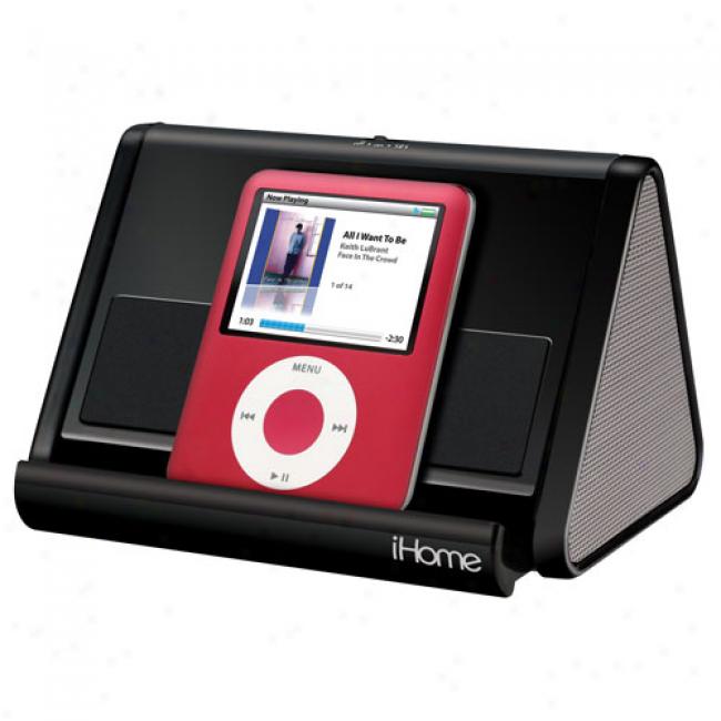 Ihome Portable Speaker System For Ipod/mp3, Ihm3p4