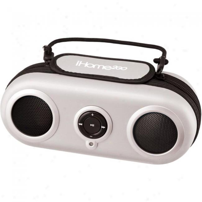 Ihome Portable Water-rssistant Speaker Case For Ipod, Silver