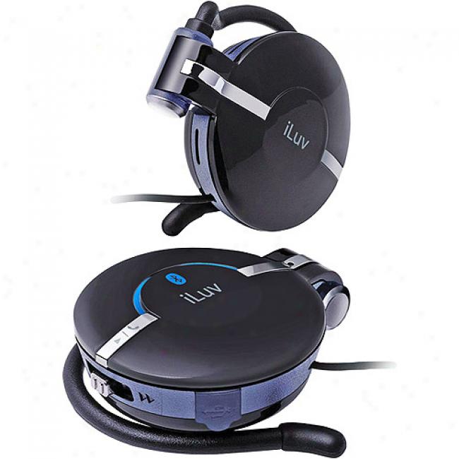 Iluv Bluetooth Stereo Ear Clip Headset With Audio Transmitter