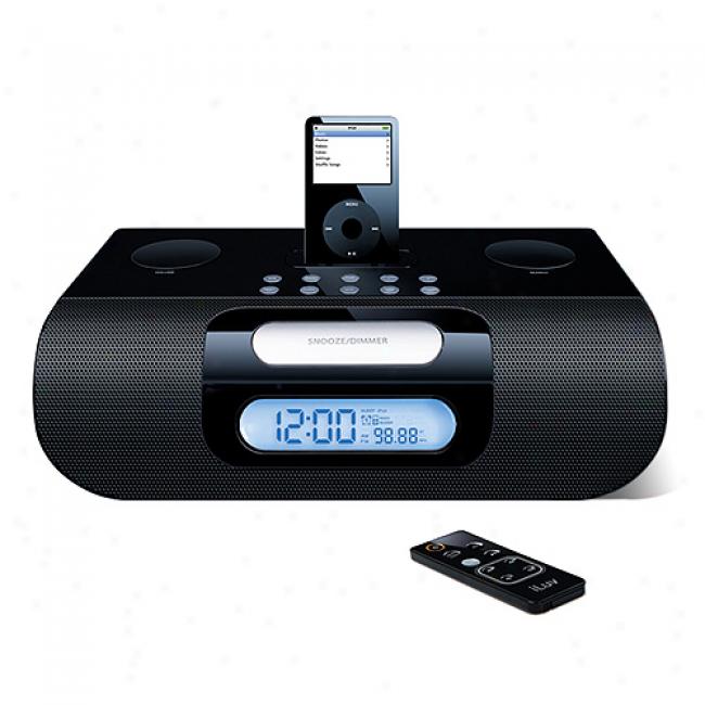 Iluv Ipod Alarm Clock Radio With Dual Alarm, Black