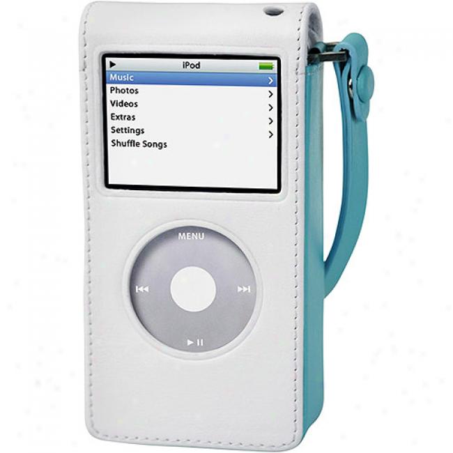 Iluv Leather Case And Battery For Ipod 5g - White