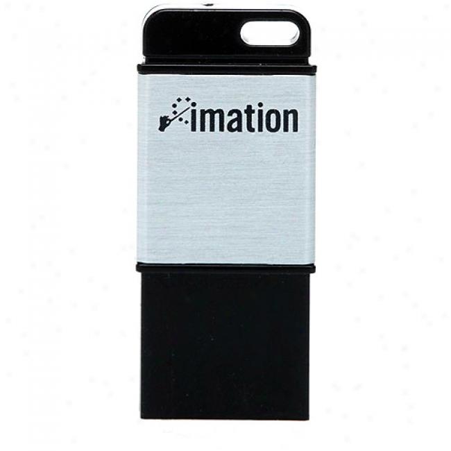 Imation 4gb Atom Usb Flash Drive, Black & Silver