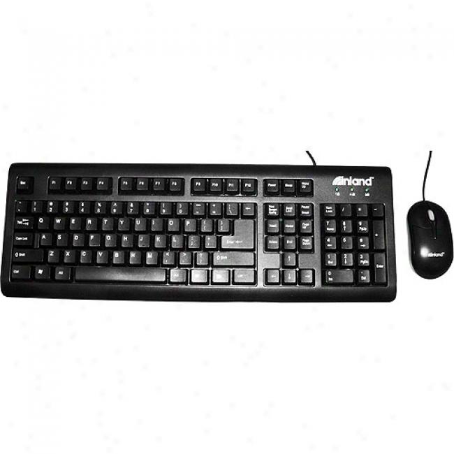 Inland Ps2 Desktop Keyboard And Mouse Combo