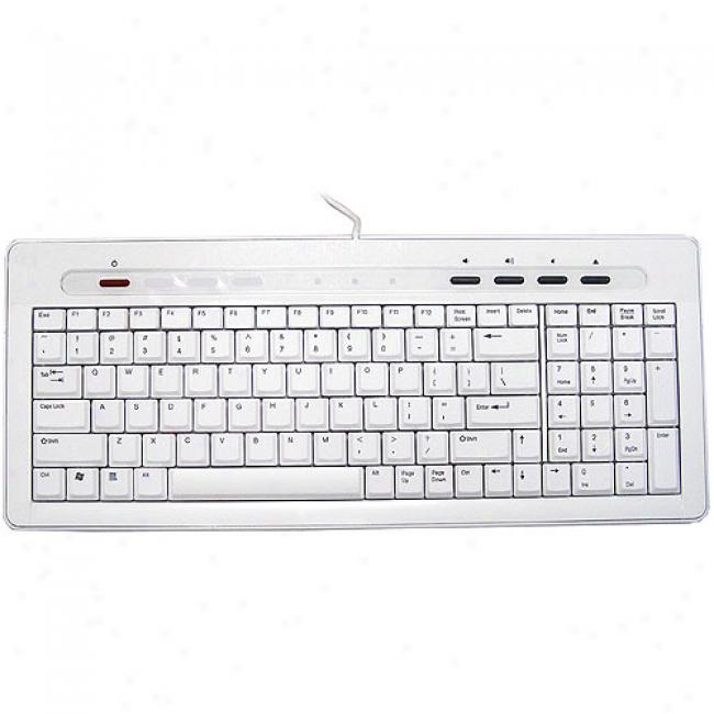 Inland Usb White Keyboard For Mac And Pc
