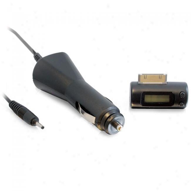 Ipod-compatible Fm Transmitter And Car Charger