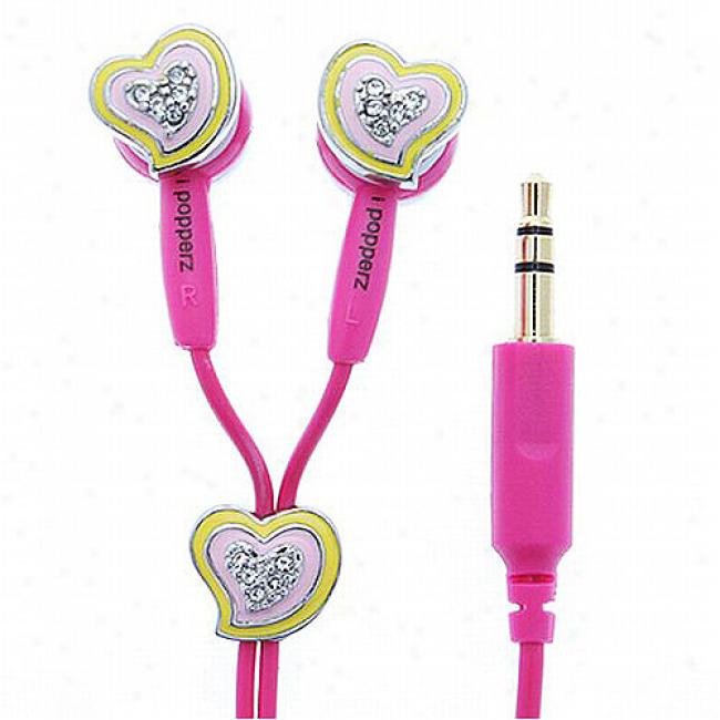 Ipopperz Hearts Earbud Headphones