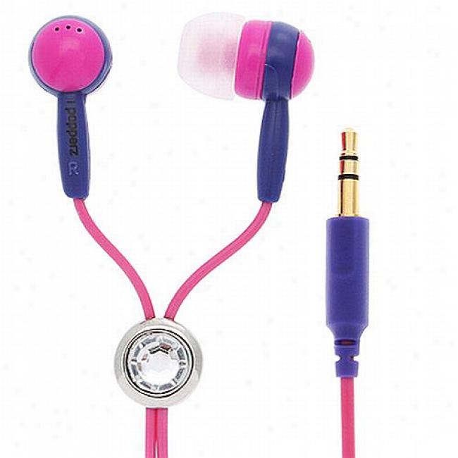 Ipopperz Pink/purple/pink Earbud Headphones