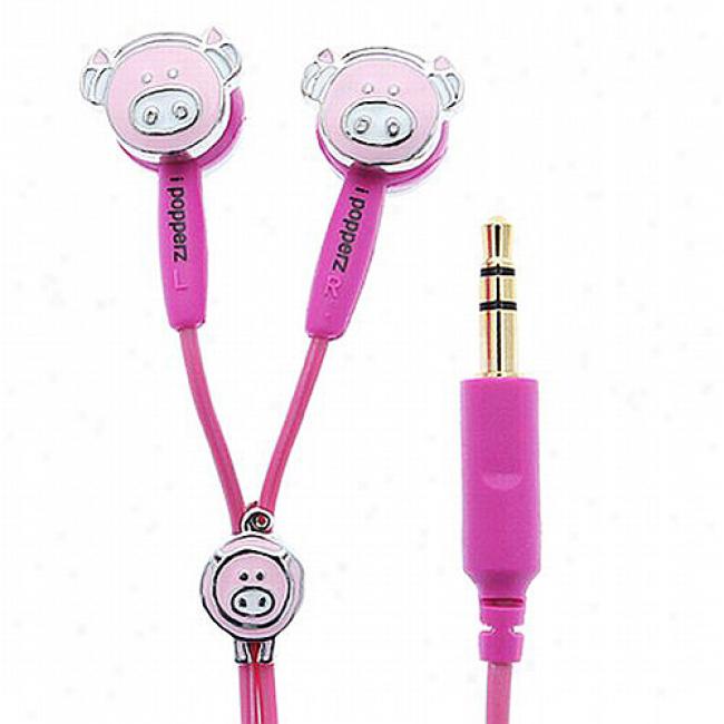 Ipopperz Wiggly Pig Earbud Headphones