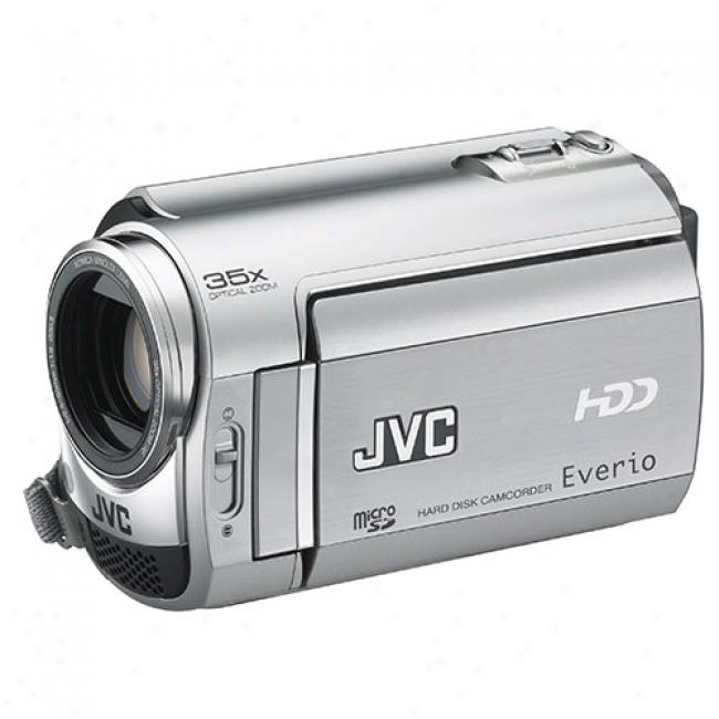 Jvc Everio Gz-mg330 Silver 30gb Hard Disk Drive (hdd) Camcorder 35x Optical Zoom, Microsd Memory Card Slot