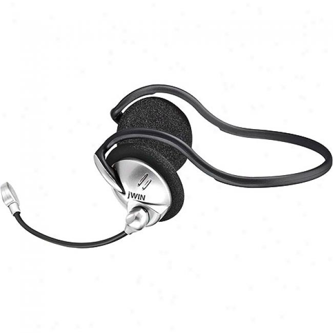 Jwin Pc/gaming Stereo Backphone Headset With Microphone
