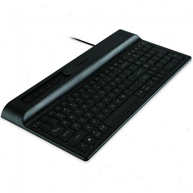 Kensington Ci70 Sleek Low-profile Black Keyboard & Usb Hub