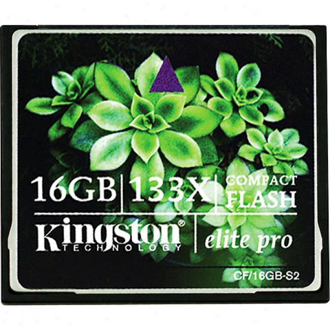 Kingston 16gb Elite Pro 133x Comlactflash Memory Card