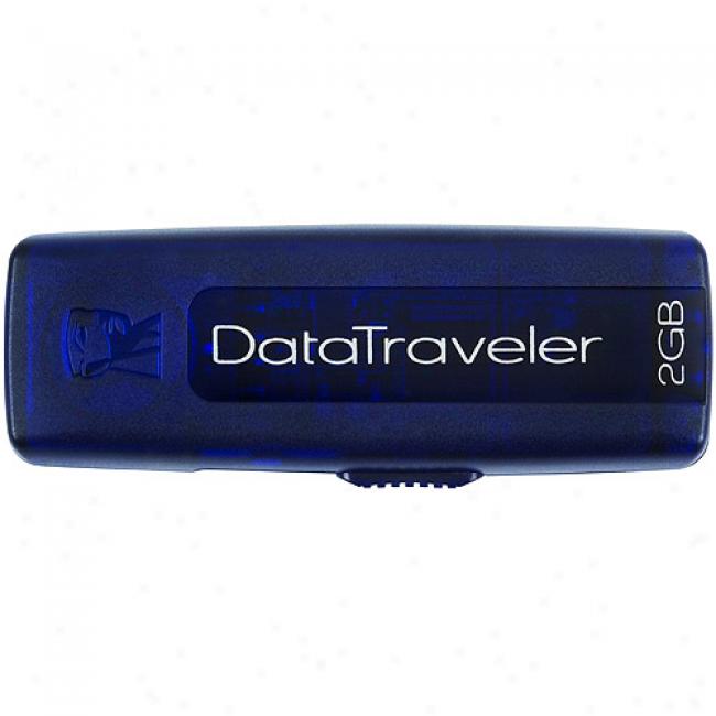 Kingston 2gb Datatraveler 100 Usb Flash Drive, Blue