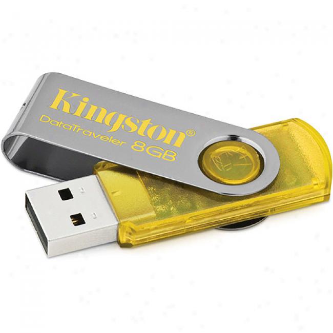 Kingston 8gb Datatraveler 101 Usb Flash Drive, Yellow