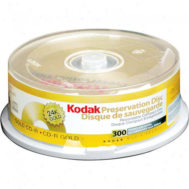 Kodak 52x Gold Preservation Write-once Cd-r - 25 Pack