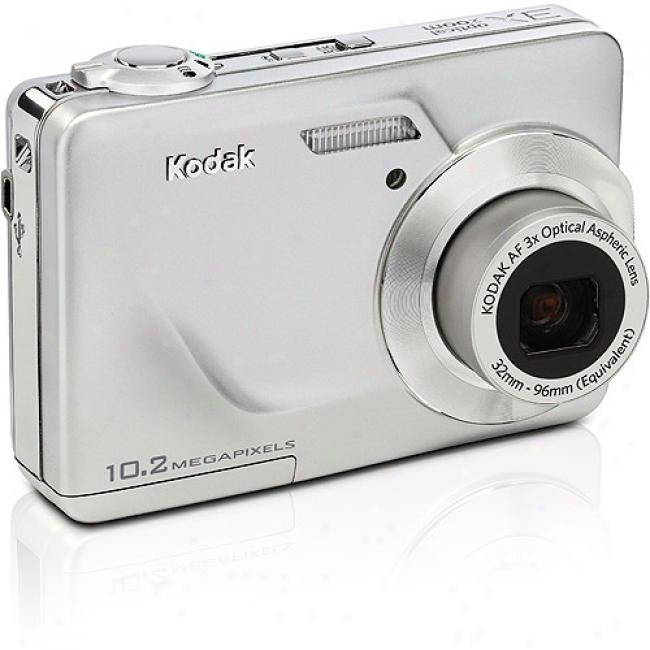 Kodak Easyshare C180 Silver 10.2mp Digital Camera With 3x Optical Zoom, Blur Depression