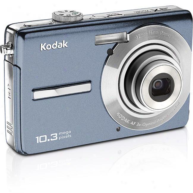 Kodak Easyshare M1063 Light Blue 10.3 Mp Digital Camera W/ 3x Opticcal Zoom & Face Detection, 2.7