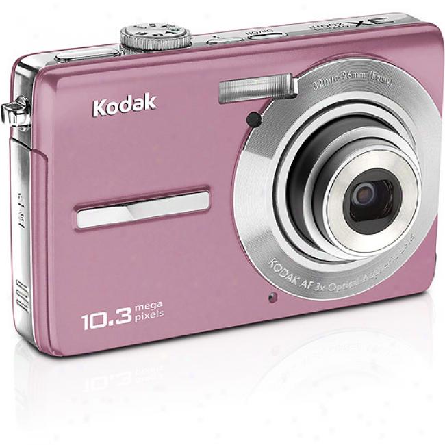 Kodak Easyshare M1063 Pink 10.3 Mp Digital Camera, 3x Optical Zoom & 2.7