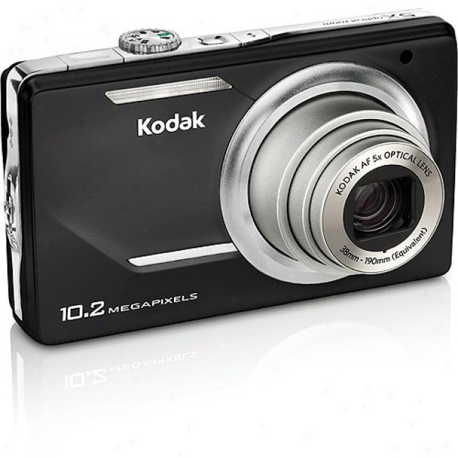 Kodak Easyshare M380 Black 10.2mp Digital Camera With 5x Optical Zoom, 3