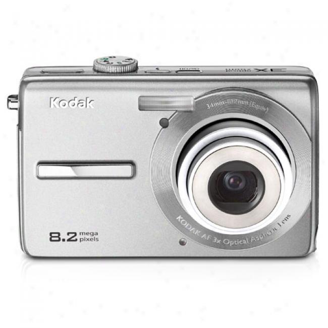 Kodak Easyshare M863 Silver 8.2 Mp Digital Camera, 3x Optical Zoom & 2.7