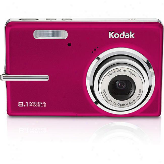 Kodak Easyshare M893 Red 8.1 Mp Digital Camera, 3x Optica lZoom & 2.7
