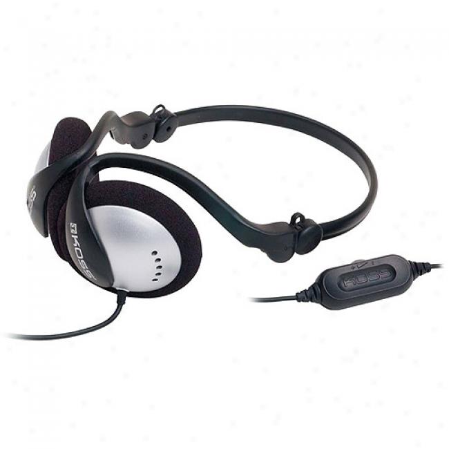 Koss Behind-the-neck Folding Headphones With In-line Volume Control