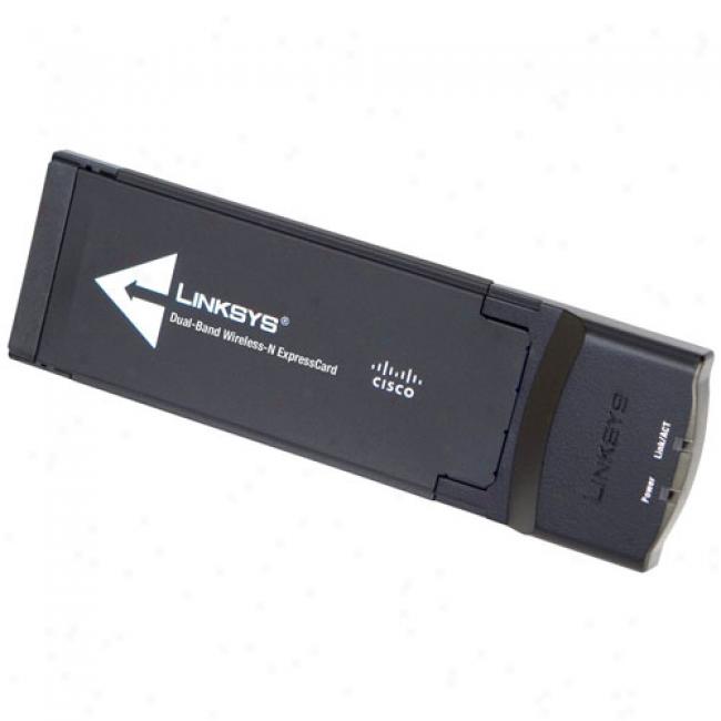 Linksys Wec600n Ultra Rangeplus Wireless-n Exprresscard Network Adapter