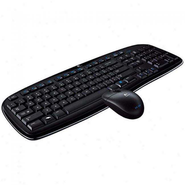 Logitech Cordless Desktop Keyboard And Mouse Ex100 Combo