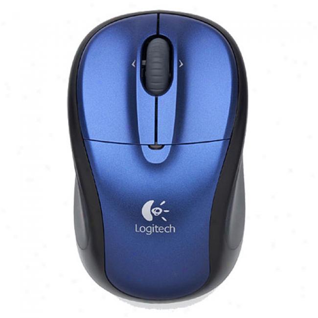 Logitech V220 Cordless Optical Mouse For Notebooks, Blue