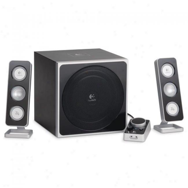 Logitech Z4i 3-piece Powered Pc Speaker System -white