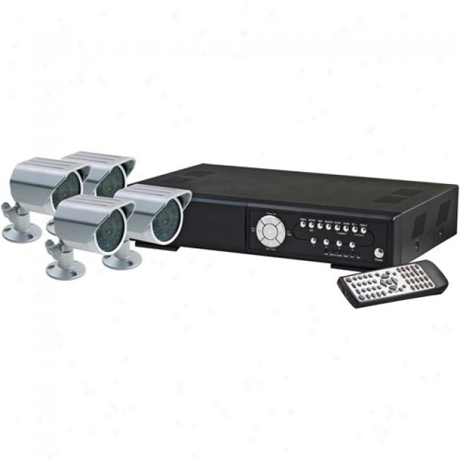 Lorex 4-channel Netwrk Digital Video Recorder With 4 Cameras