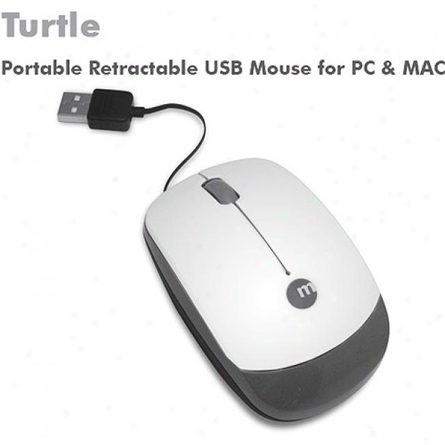 Macally Sea-tortoise Usb Portable Laser Mouse With Retractable Cable In spite of Mav Or Pc