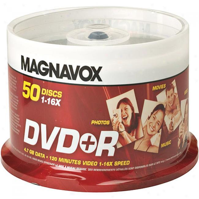 Magnavox 16x Write-once Dvd+r Spindle - 50 Disc Axis