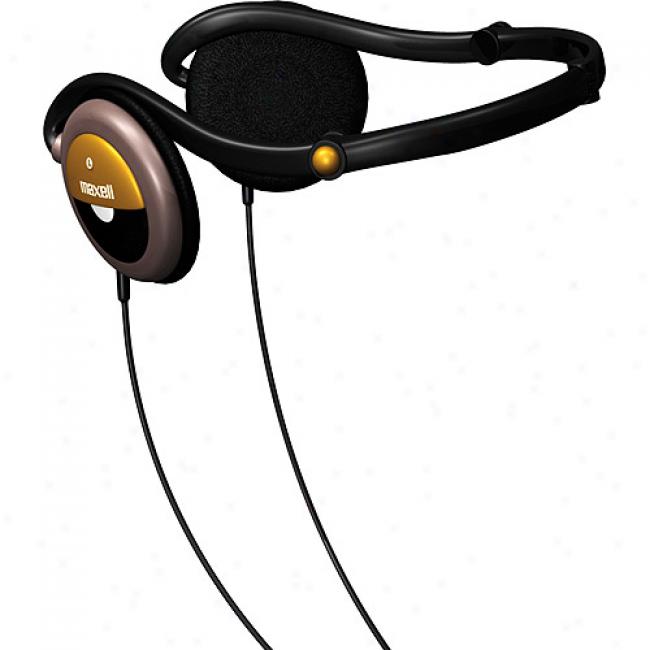 Maxell Deluxe Stereo Folding Neckband Headphones, Nb-303f