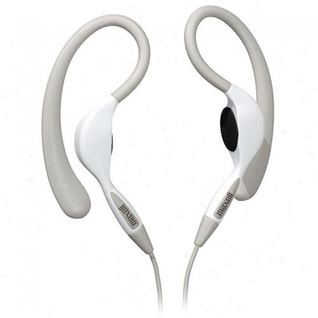 Maxell Ear Hooks Stereo Headphones - White