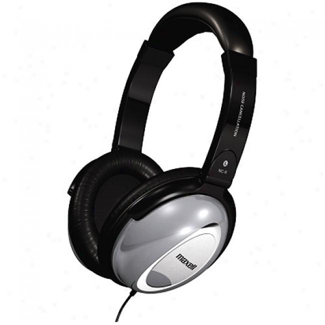 Maxell Full-sized Noise-canceling Headphones, Hp/nc-ii