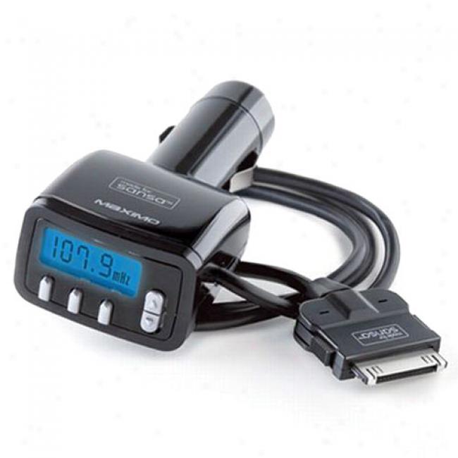 Maximo Vehicle Fm Transmitter & Charger For Sansa Mp3 Players